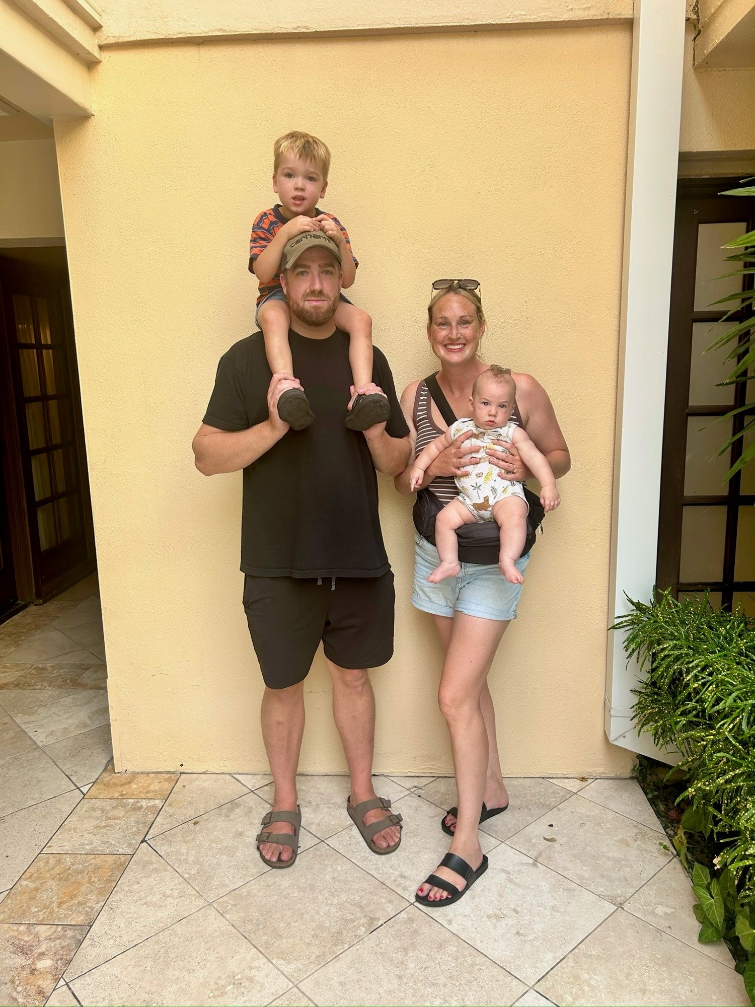 Mike with his wife and their two boys